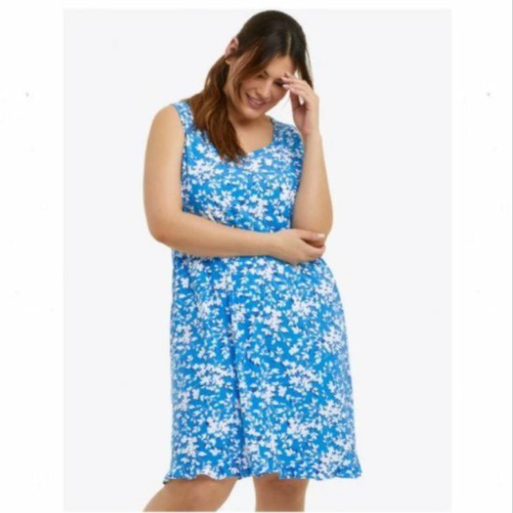 Draper James Floral Ruffle Nightie/Tank Dress